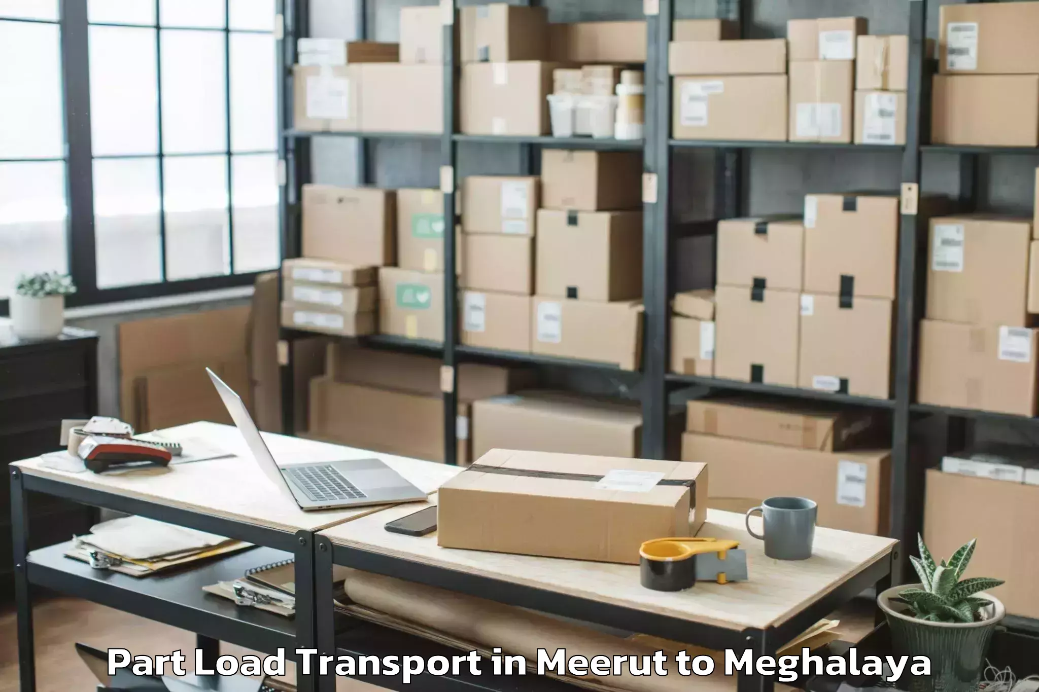 Meerut to Rongram Part Load Transport Booking